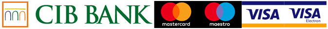 Provider of card payments: CIB Zrt.   -   Accepted cards: MasterCard, Maestro, VISA, VISA Electron